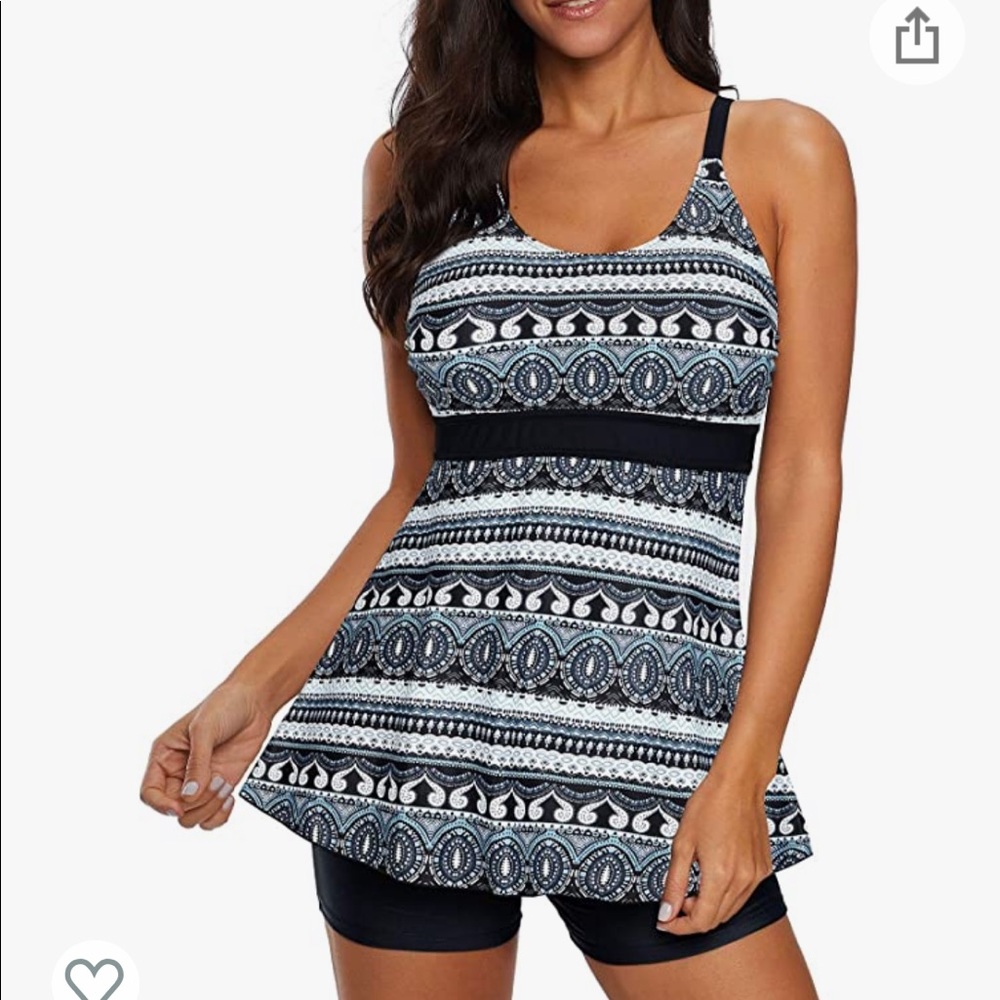 Tankini with Shorts 2 Piece Swimsuit